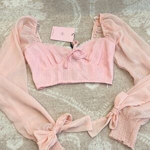 Hello Molly Pink Crop Top size 2